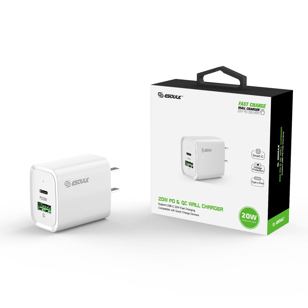 EA20-WH 20W PD&QC Fast Wall Charger
