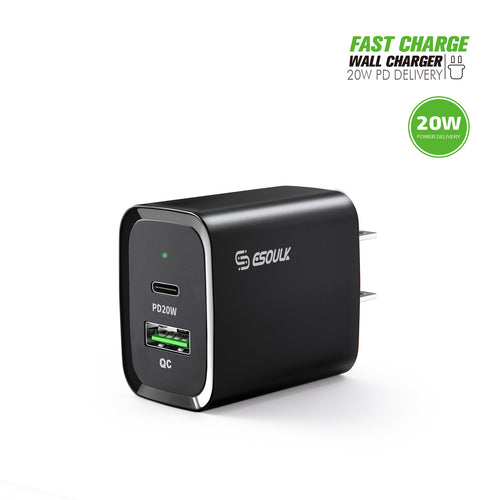 EA20-BK 20W PD&QC Fast Wall Charger
