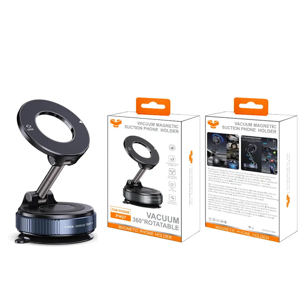 Vitog PH07 Alloy High Quality Foldable Strong Magnetic Mobile Phone Holder Desk/Wall/Car Vacuum Suctio phone