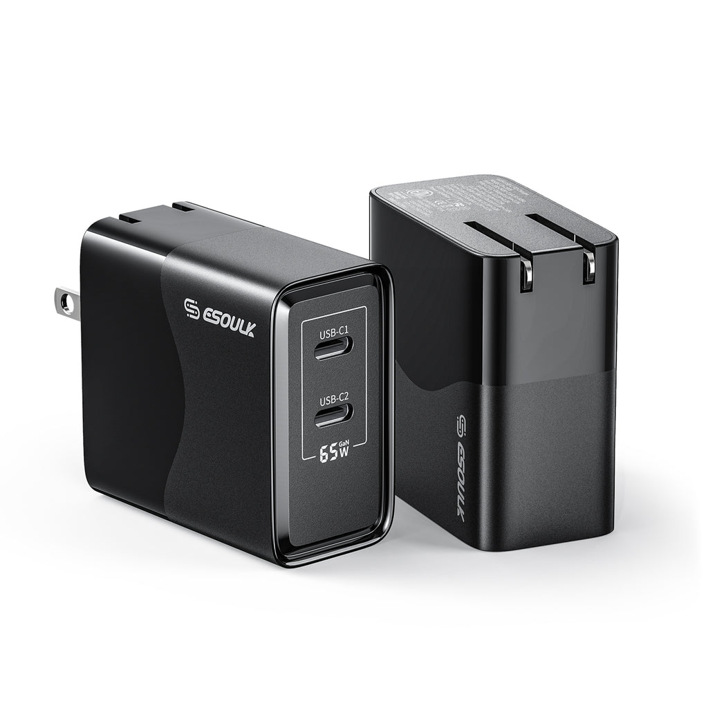 EK-2005BK 65W GaN Dual USB-C Wall Charger
