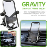 PH130 - Gravity Phone Mount, Air vent Phone Mount with Auto Lock Mechanism