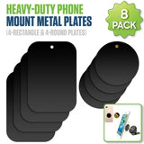 CLCMETALP8 - [8 Pack] Universal Metal Plates for Magnetic Phone Car Mount