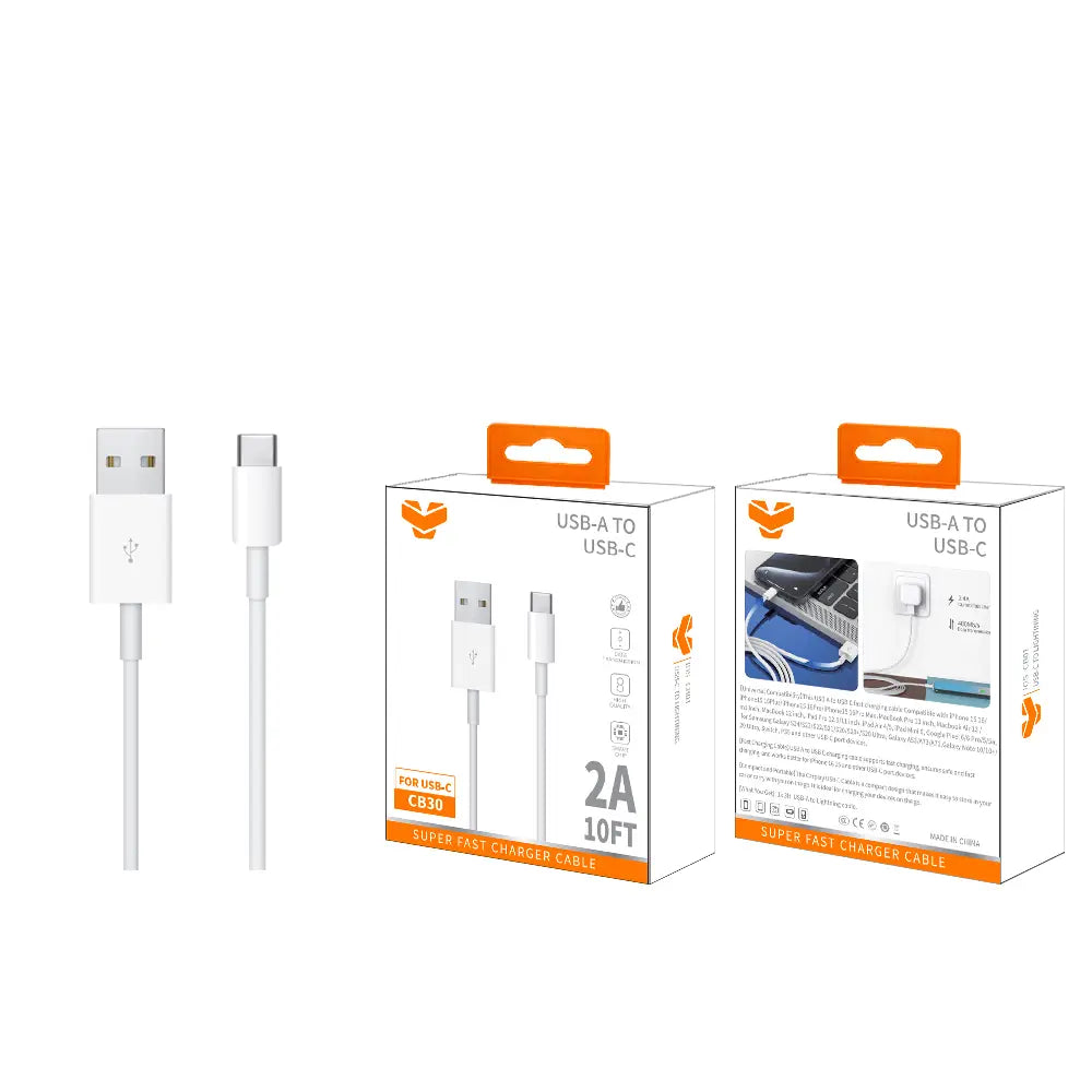 Vitog 2A CB30 USB-A to USB-C cable 10FT