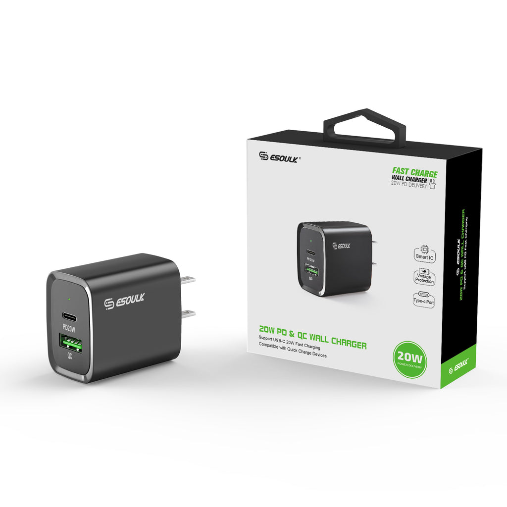 EA20-BK 20W PD&QC Fast Wall Charger