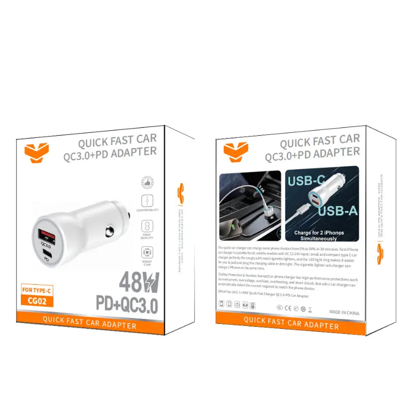 Vitog CG02 48W QC3.0+PD car charger