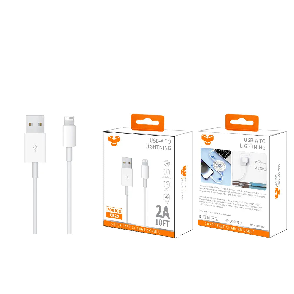 Vitog 2A CB29 USB-A to lightning cable 10FT