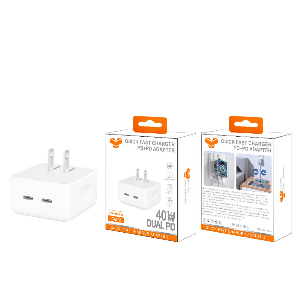 Vitog CG12 40W Dual PD Wall Charger