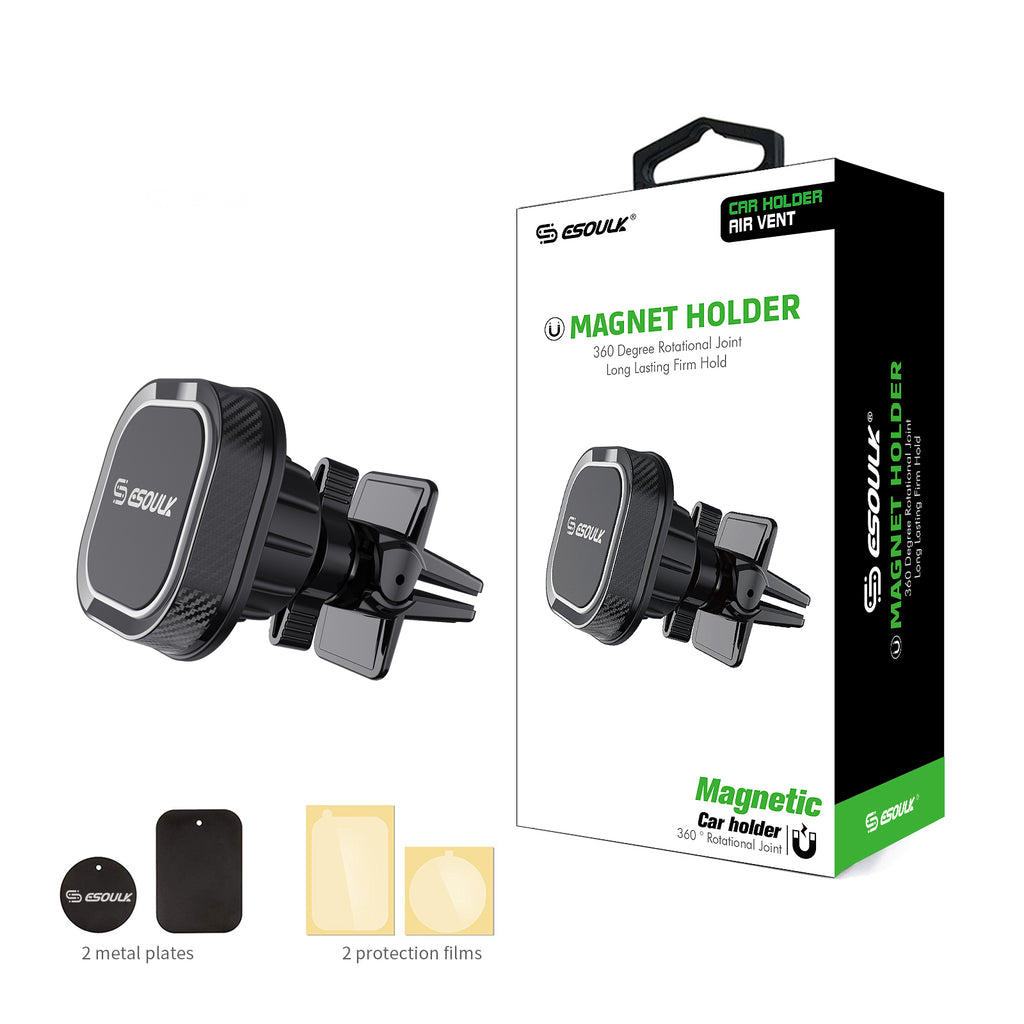 EH08PBK Esoulk Magnet Air Vent Holder Black