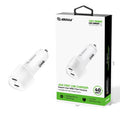 EK-2001WH 40W Dual Type-C Port Fast Car Charger