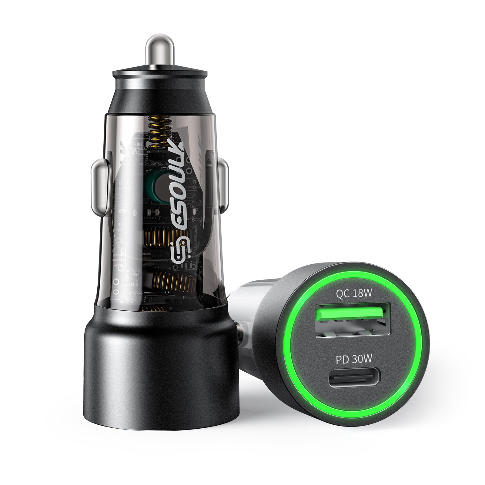 EK-2006BK PD30W + QC18W Car Charger