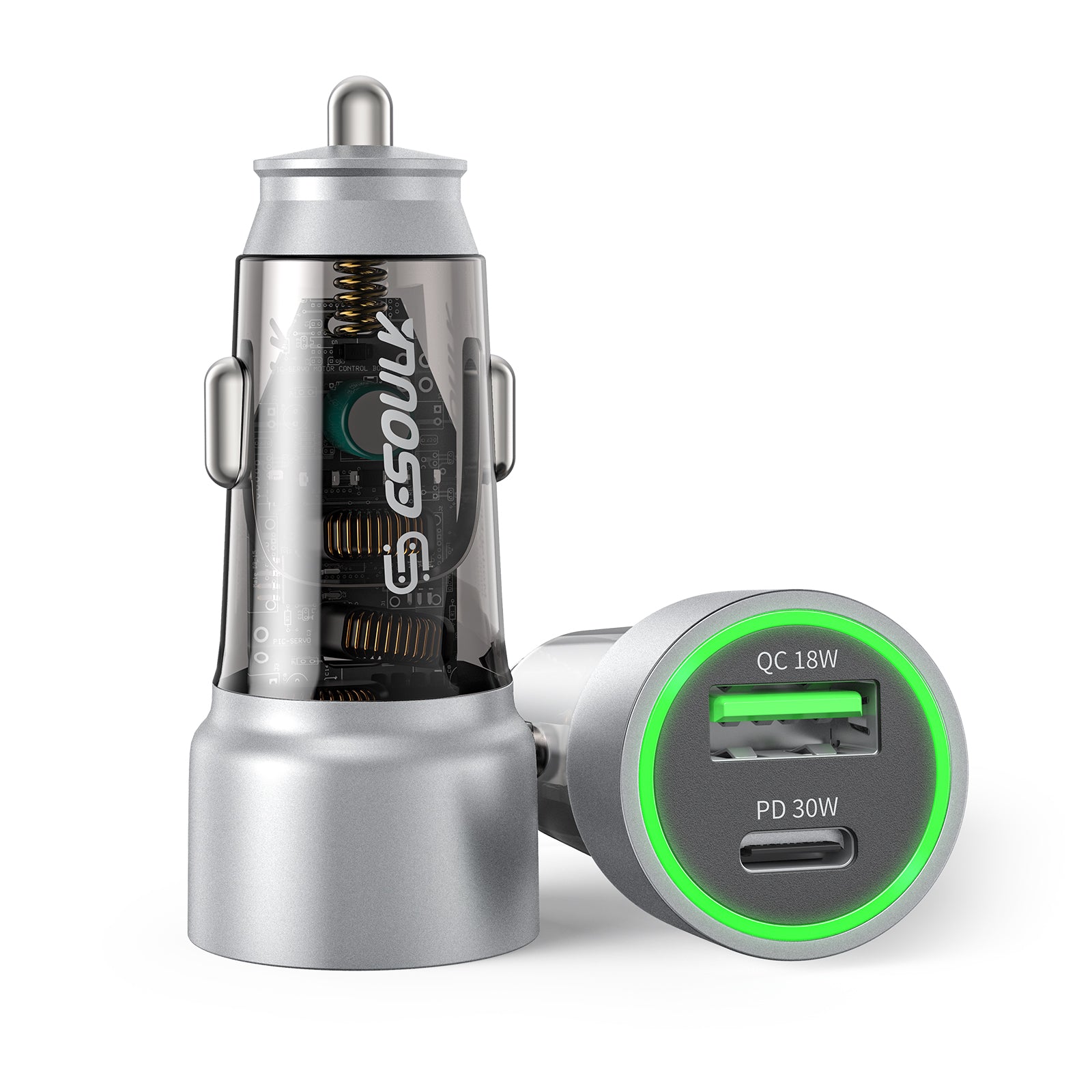 EK-2006WH PD30W + QC18W Car Charger