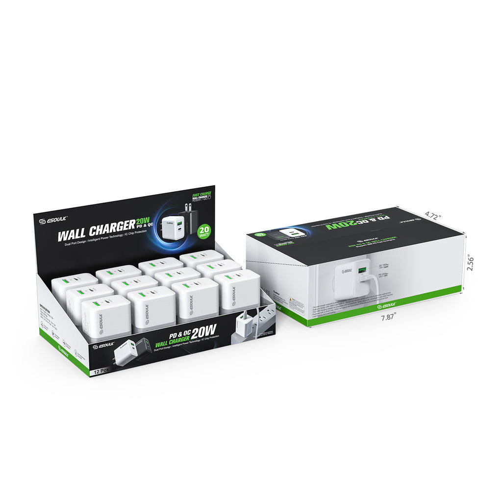 EK-2009WH 20W PD&QC Wall Charger