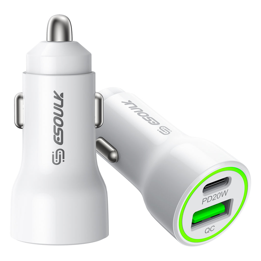 EK-2010WH 20W PD&QC Car Charger