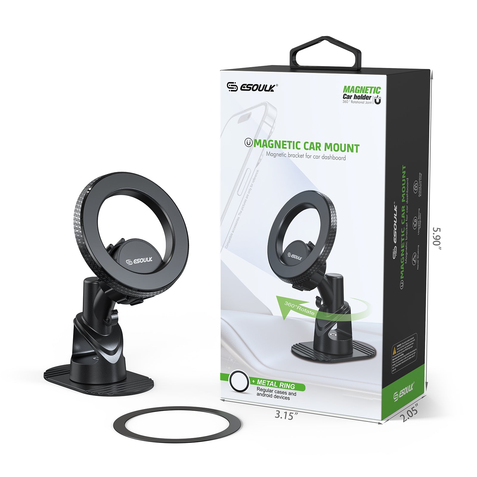 EK-3008BK Dashboard Magnetic Car Mount