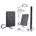 EK-4009BK 5000mAh Built-In Cable Magnetic Power Bank