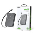 EK-4010BK 10000mAh Built-In Cable Magnetic Power Bank