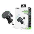 EK-6009BK 15W 2-in-1 Magnetic Wireless Car Charger