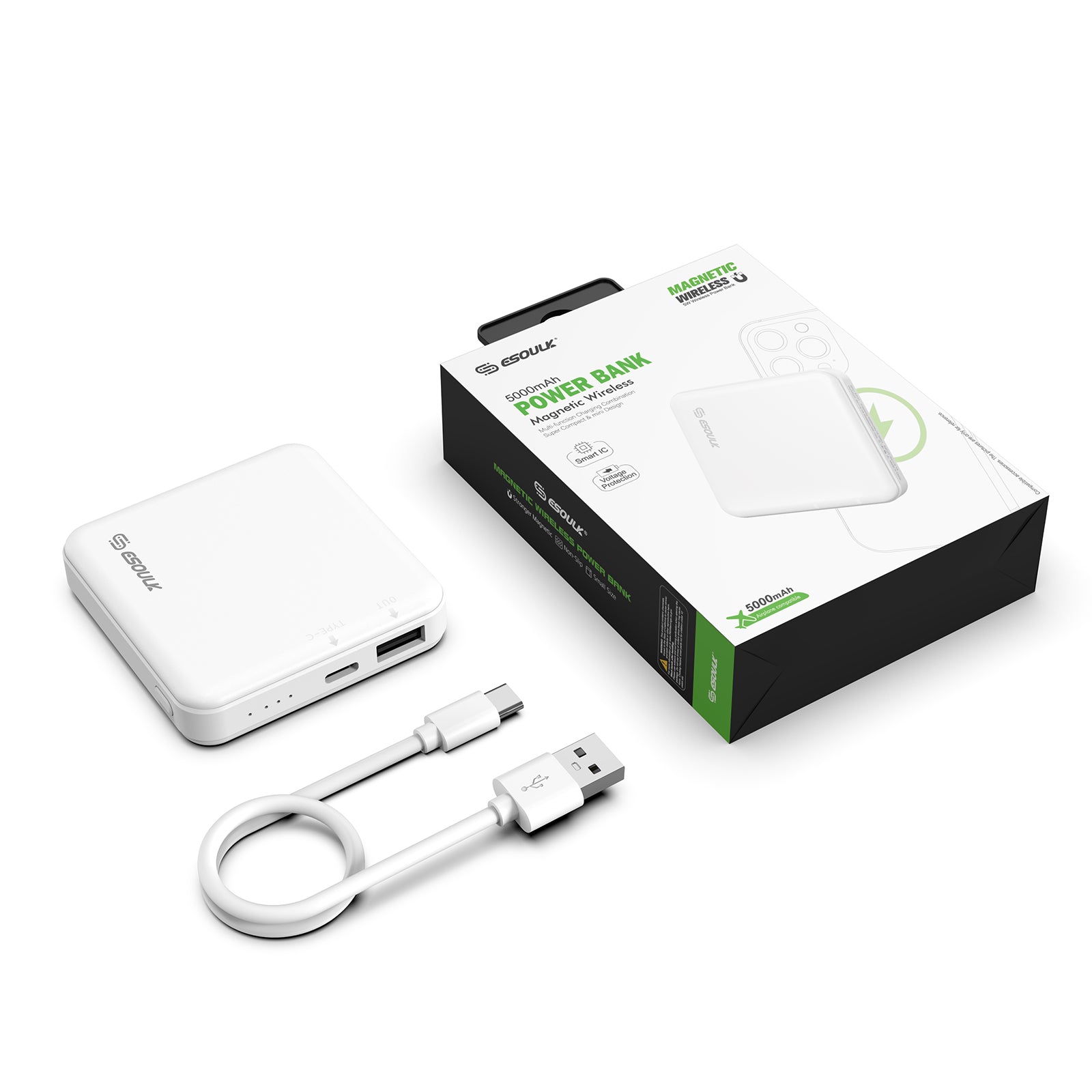 EP31-WH 5000mAh 5W Magnetic Wireless Power Bank